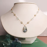 Larimar & Opal Teardrop Pendant Necklace #4690Michelle PresslerNecklace
