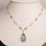 Larimar & Opal Teardrop Pendant Necklace #4690Michelle PresslerNecklace