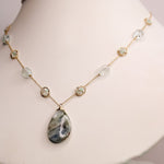 Larimar & Opal Teardrop Pendant Necklace #4690Michelle PresslerNecklace