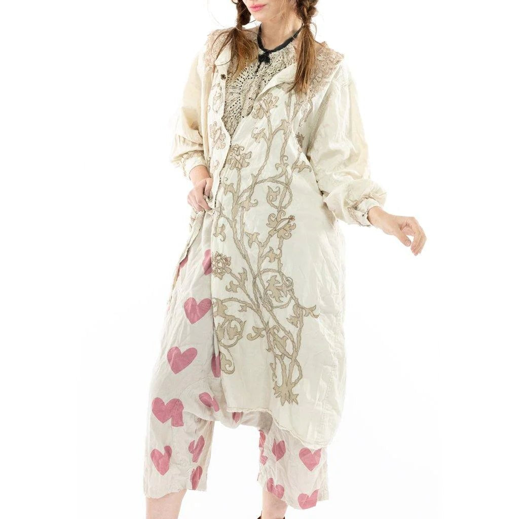 Leola Embroidered Smock Coat Jacket 504 - MoonlightMagnolia PearlCoats & Jackets
