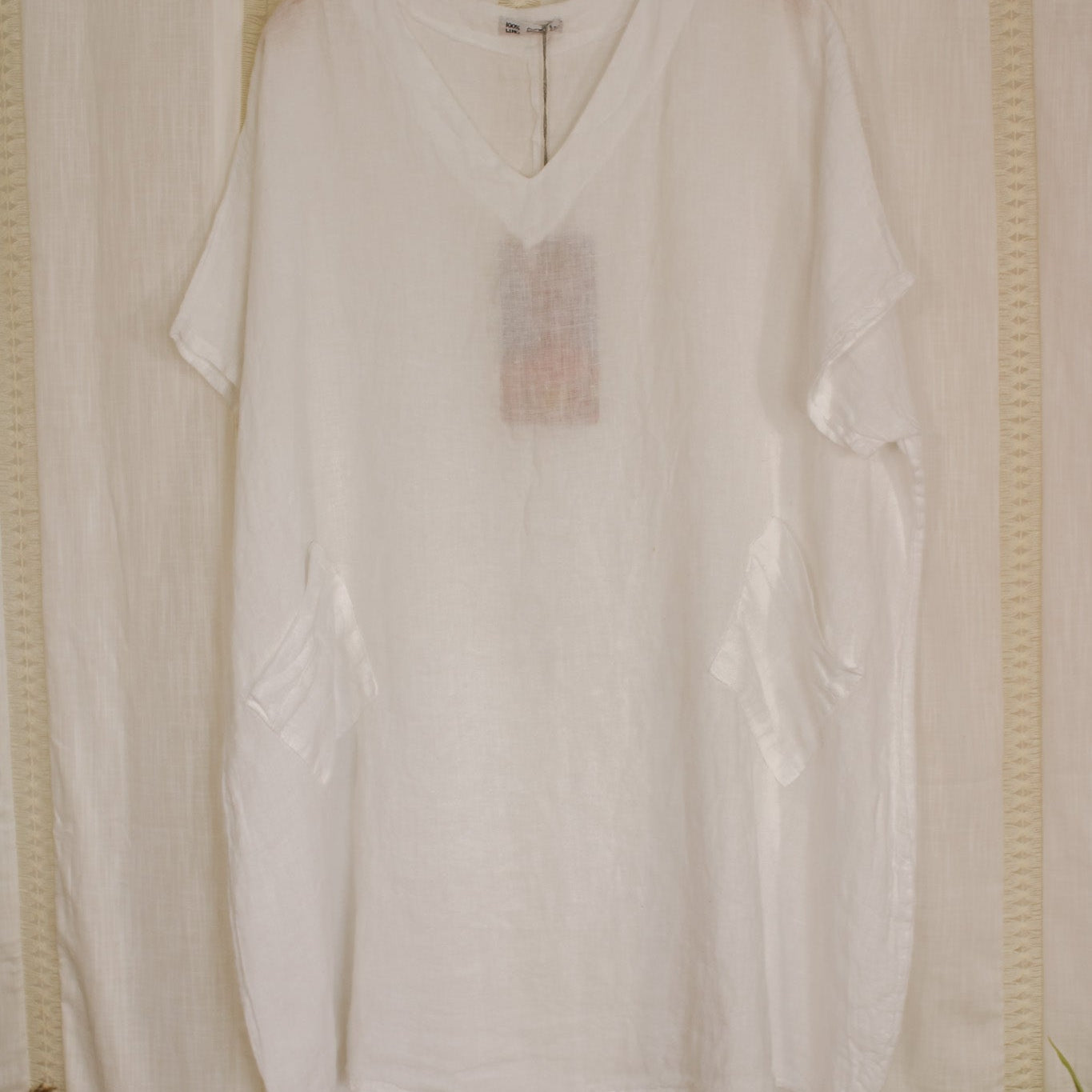 Linen T-Shirt Dress with Front Pockets - 4 ColorsColetteDress