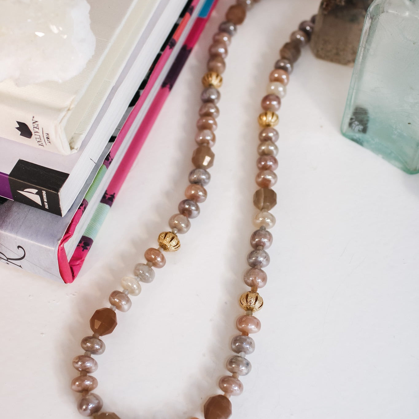Long Moonstone NecklaceBeth ZinkNecklaces