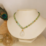 Moonstone Medallion on Turquoise Necklace #8017James & JezebelleNecklaces