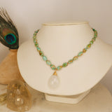 Moonstone Medallion on Turquoise Necklace #8017James & JezebelleNecklaces