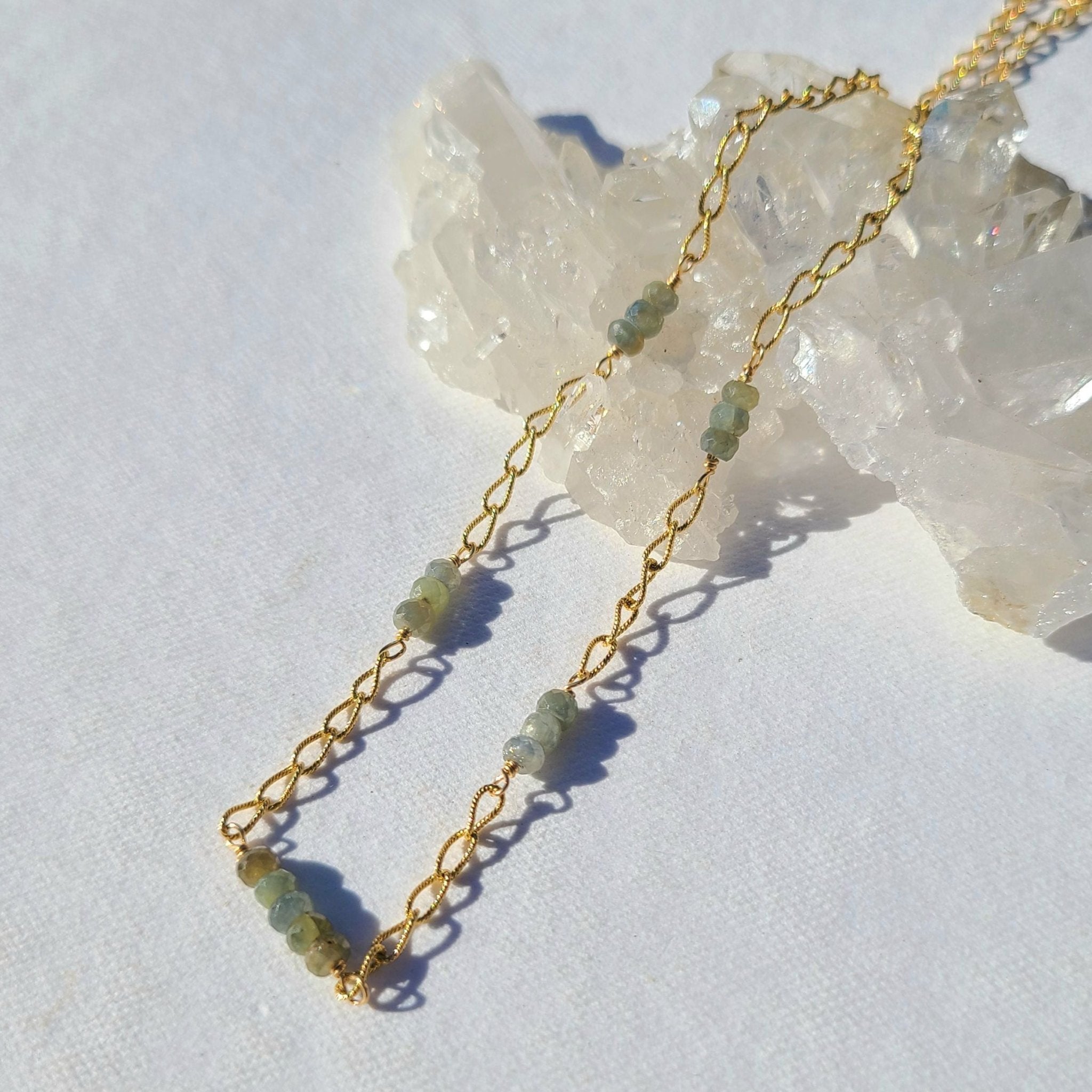 Moss Aquamarine Satellite Necklace #8053James & JezebelleNecklaces