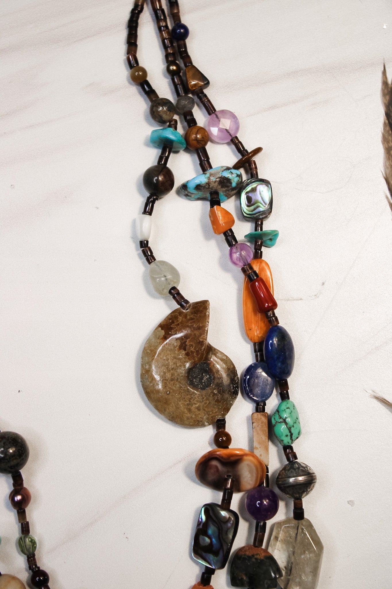 Multi-Gemstone Layered Beaded Necklace #2ZiabirdNecklaces