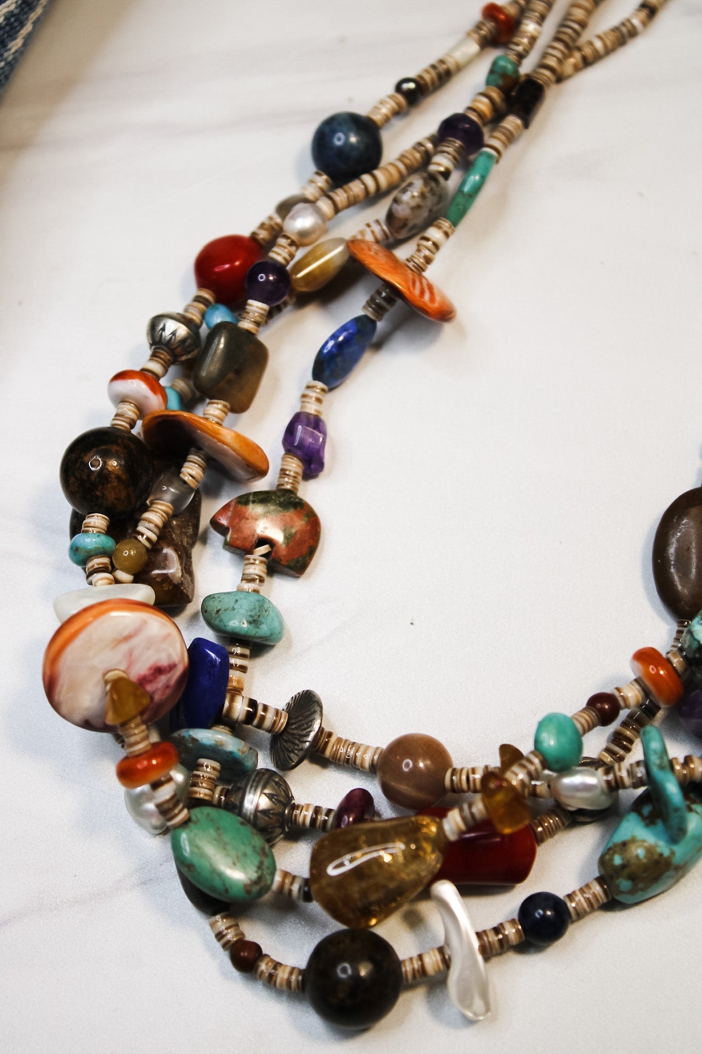 Multi-Gemstone Layered Beaded Necklace #3ZiabirdNecklaces