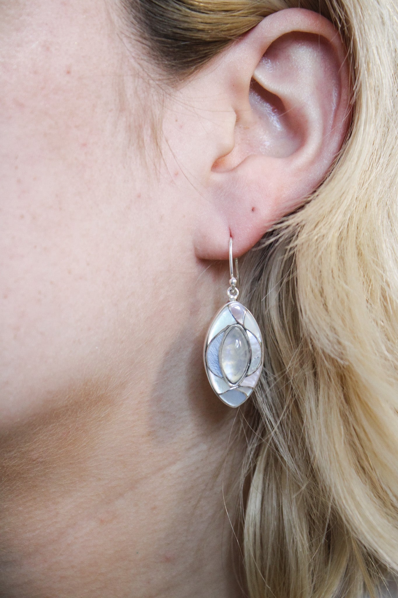 Opal and Mother of Pearl Inlay EarringsEd LohmanEarrings