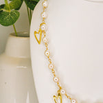 Open Heart Charm Freshwater Pearl NecklaceBeth ZinkNecklace