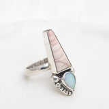 Peak Ring (C) ◇ Willow Creek Jasper + Australian Opal ◇ Size 8MAHKARing