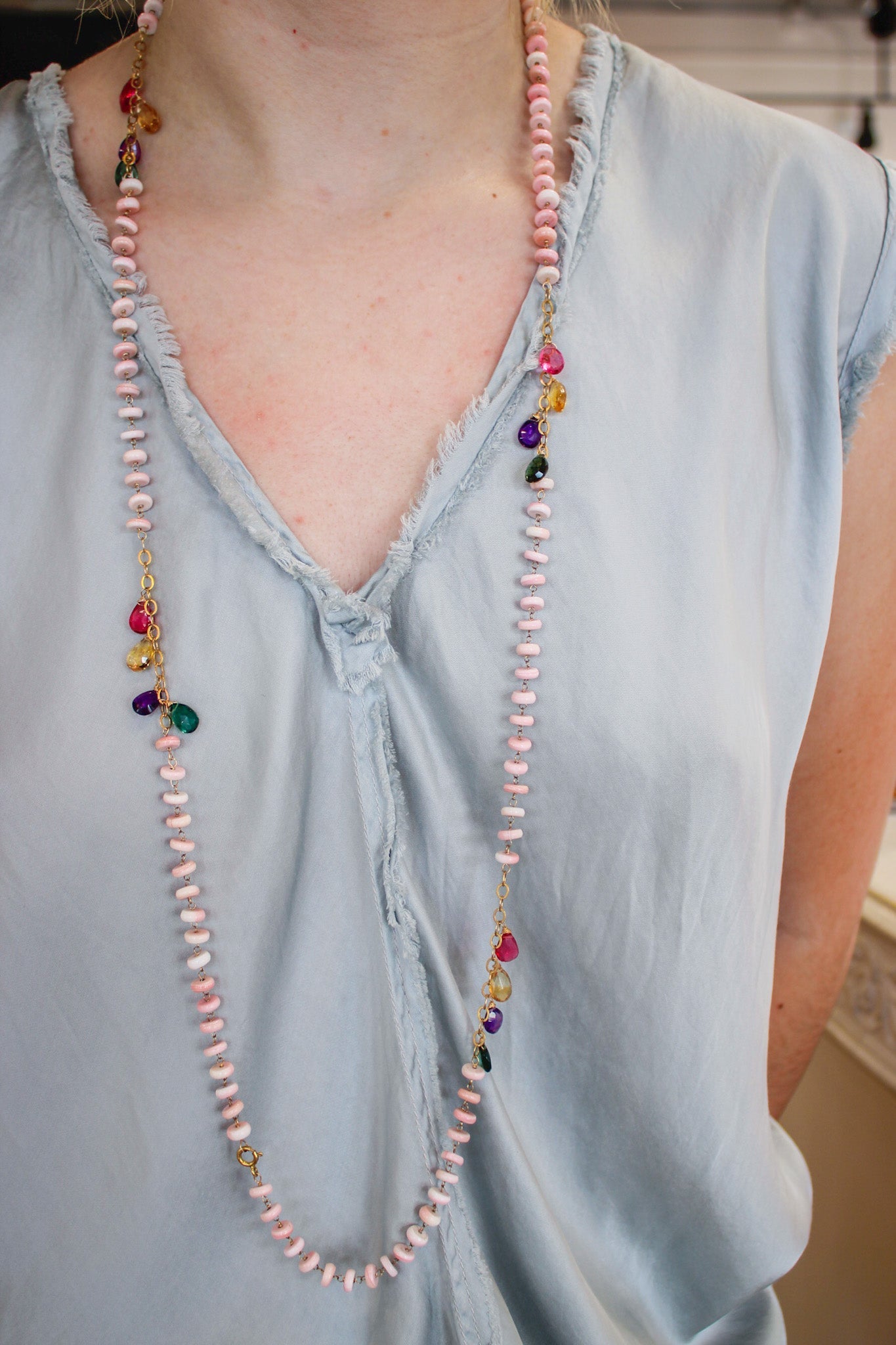 Peruvian Opal Gemstone NecklaceJUNONecklace
