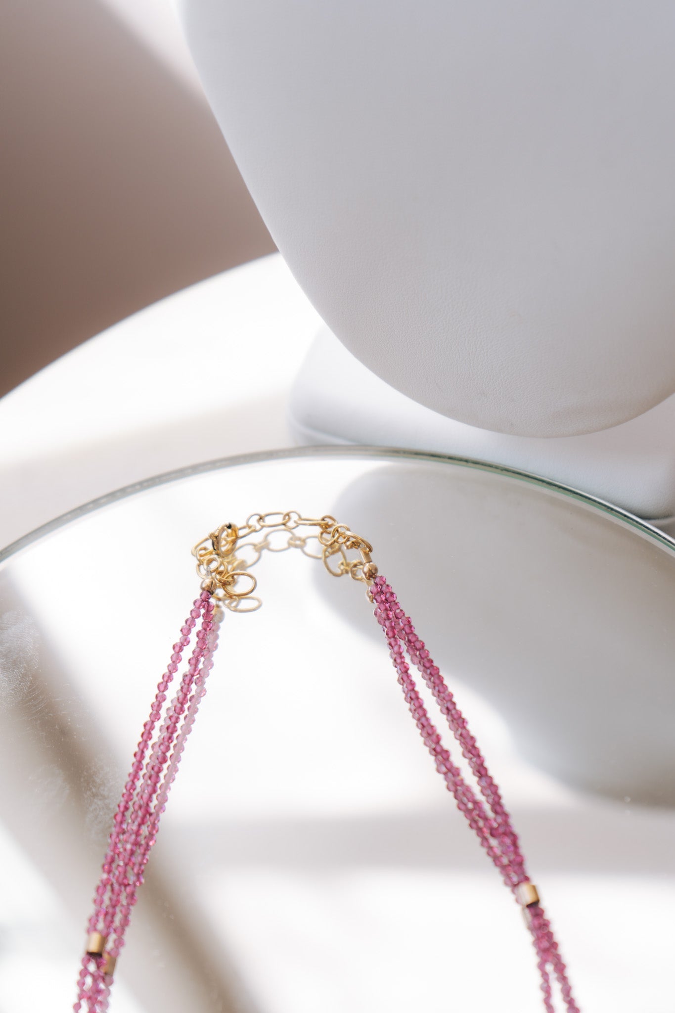 Pink Garnet & Moonstone 2-Strand NecklaceBeth ZinkNecklaces