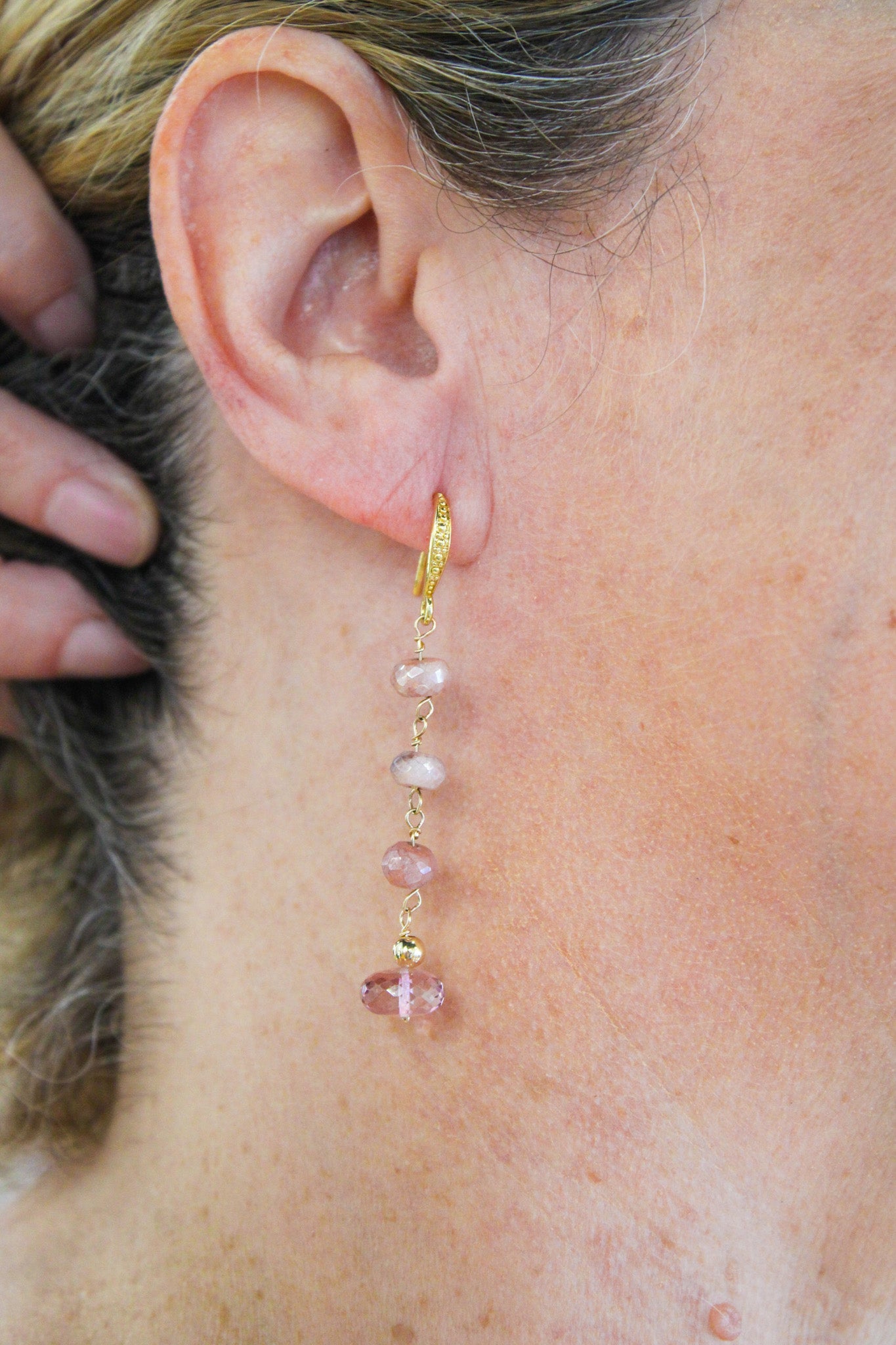Pink Silverite EarringsJUNOEarrings