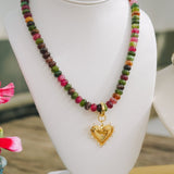 Purple Jade & Gold Heart NecklaceRobin JacksonNecklaces