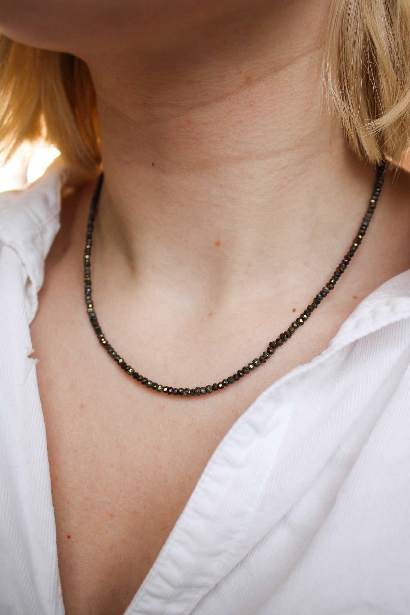 Pyrite Single Strand NecklaceZiabirdNecklace