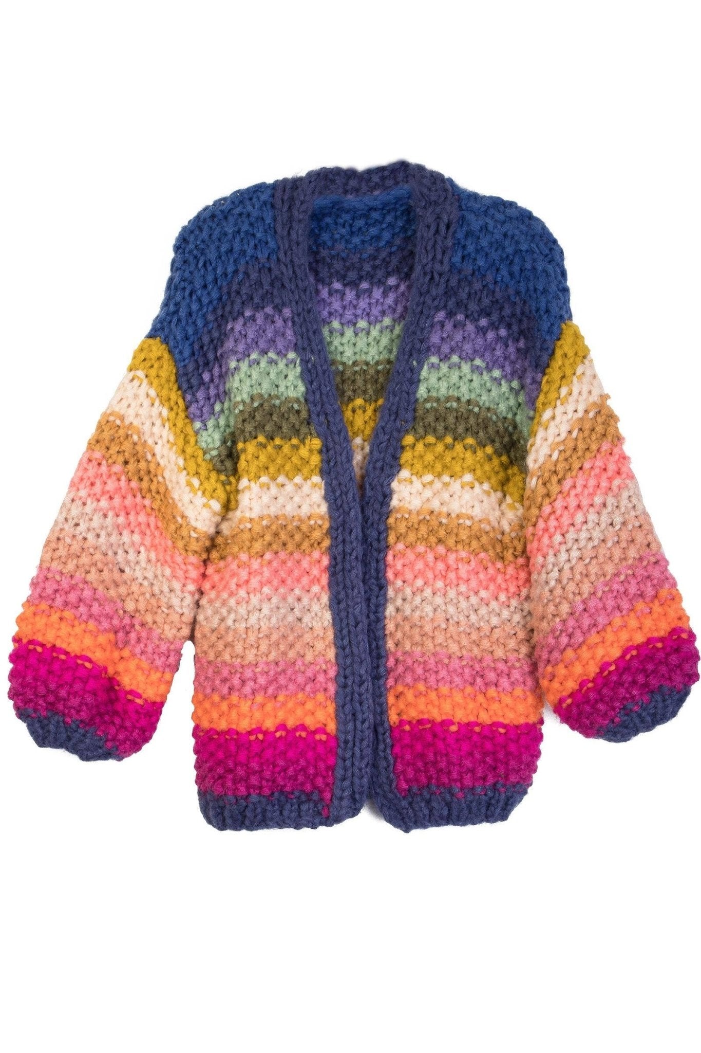 Rainbow Knitted Cardigan KimonoSAACHICoats & Jackets
