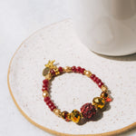 Ruby & Glass Beaded Bracelet #14J.GainoBracelet