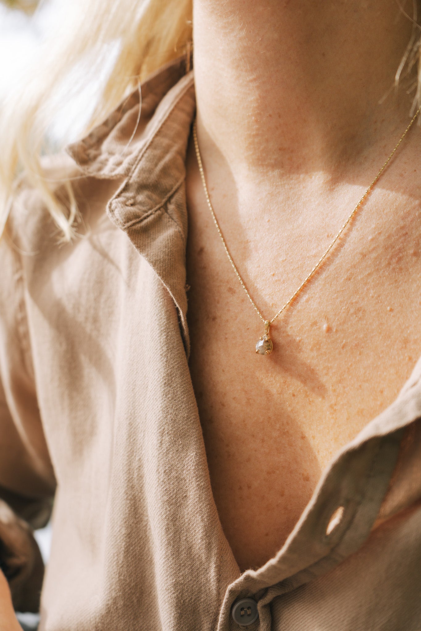 Salt & Pepper Pear NecklaceMelissa Tyson DesignsNecklaces