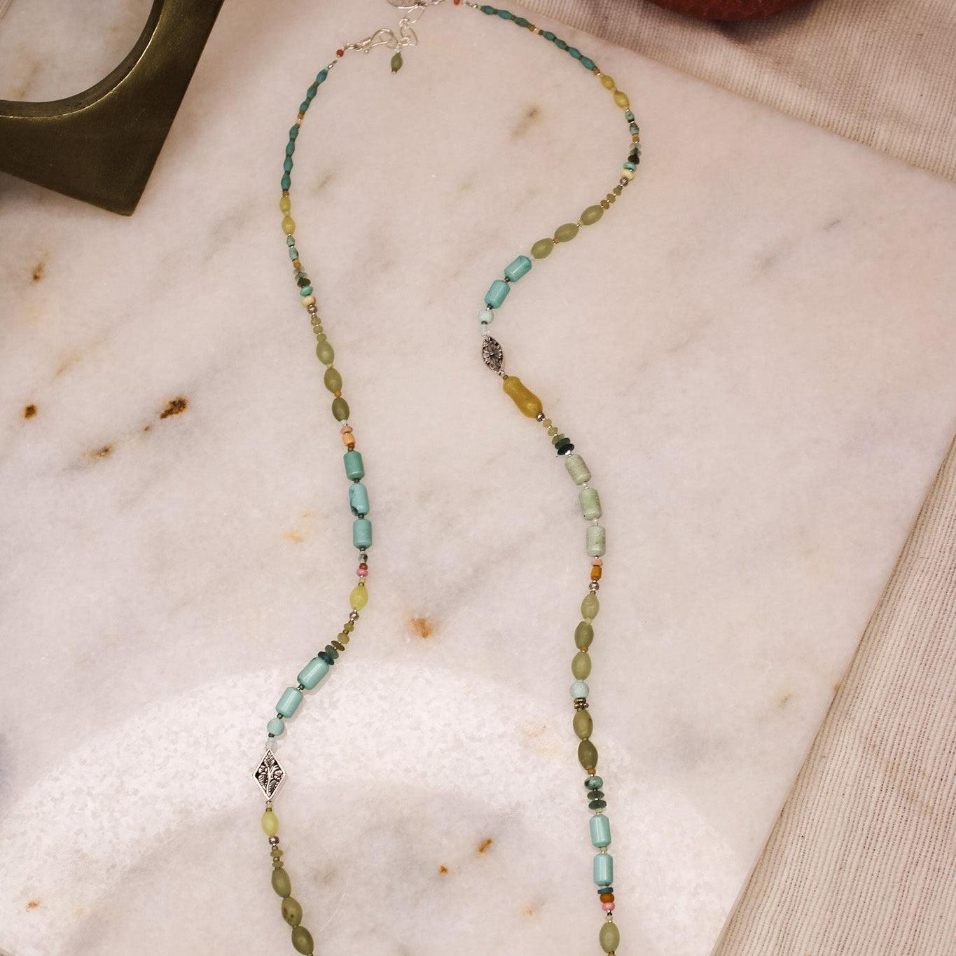 Serpentine & Turquoise Necklace #6028ChipitaNecklace