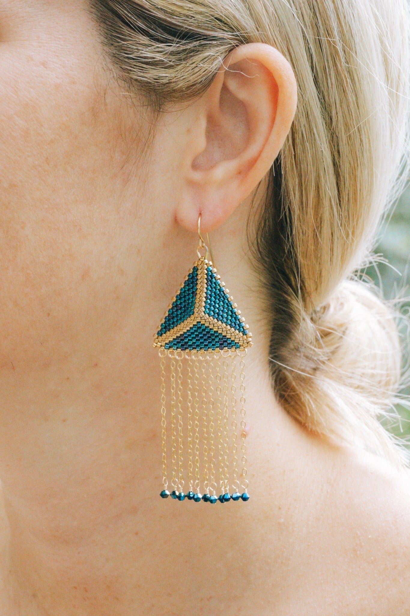 Short Chain Fringe Earrings- BlueDebra PyeattEarrings