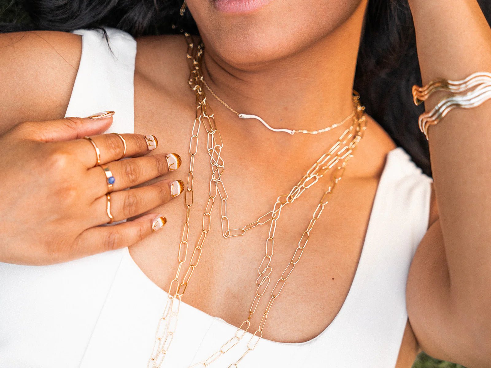 Short Oval Paper Clip NecklaceKenda KistNecklace