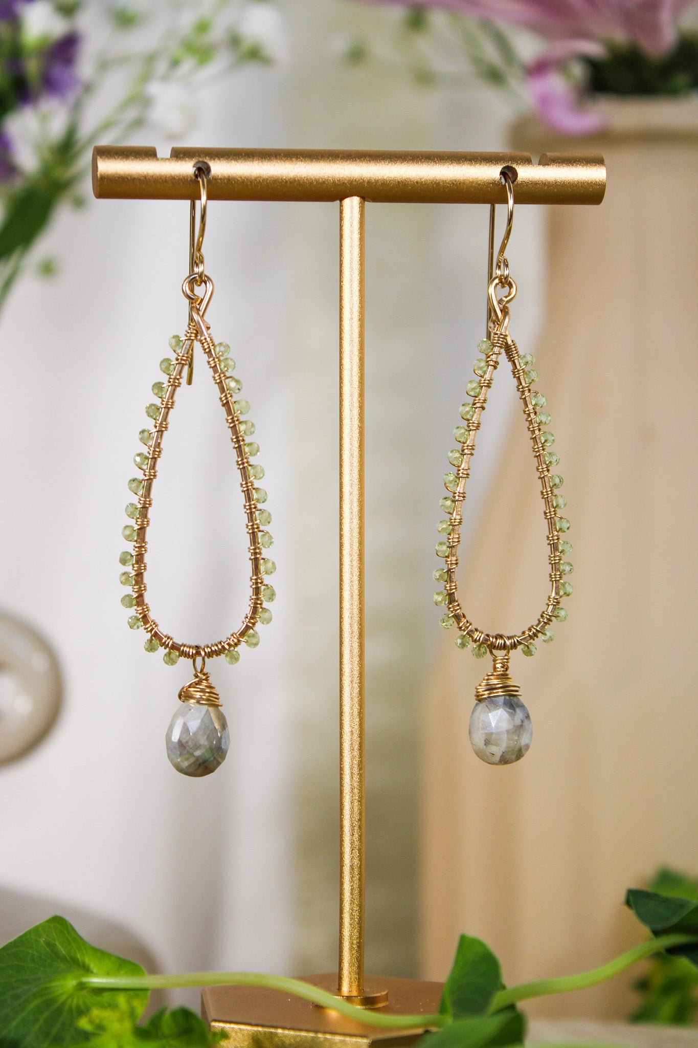 Silverite & Peridot Earrings #1409James & JezebelleEarrings