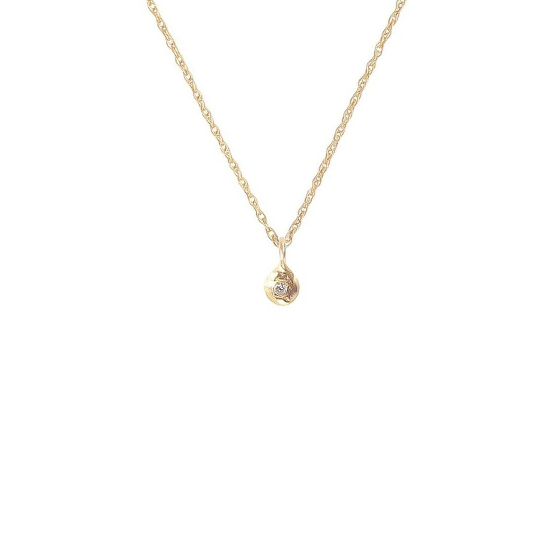 Solid Gold Diamond Necklace- Natural Diamondlacee alexandraNecklace
