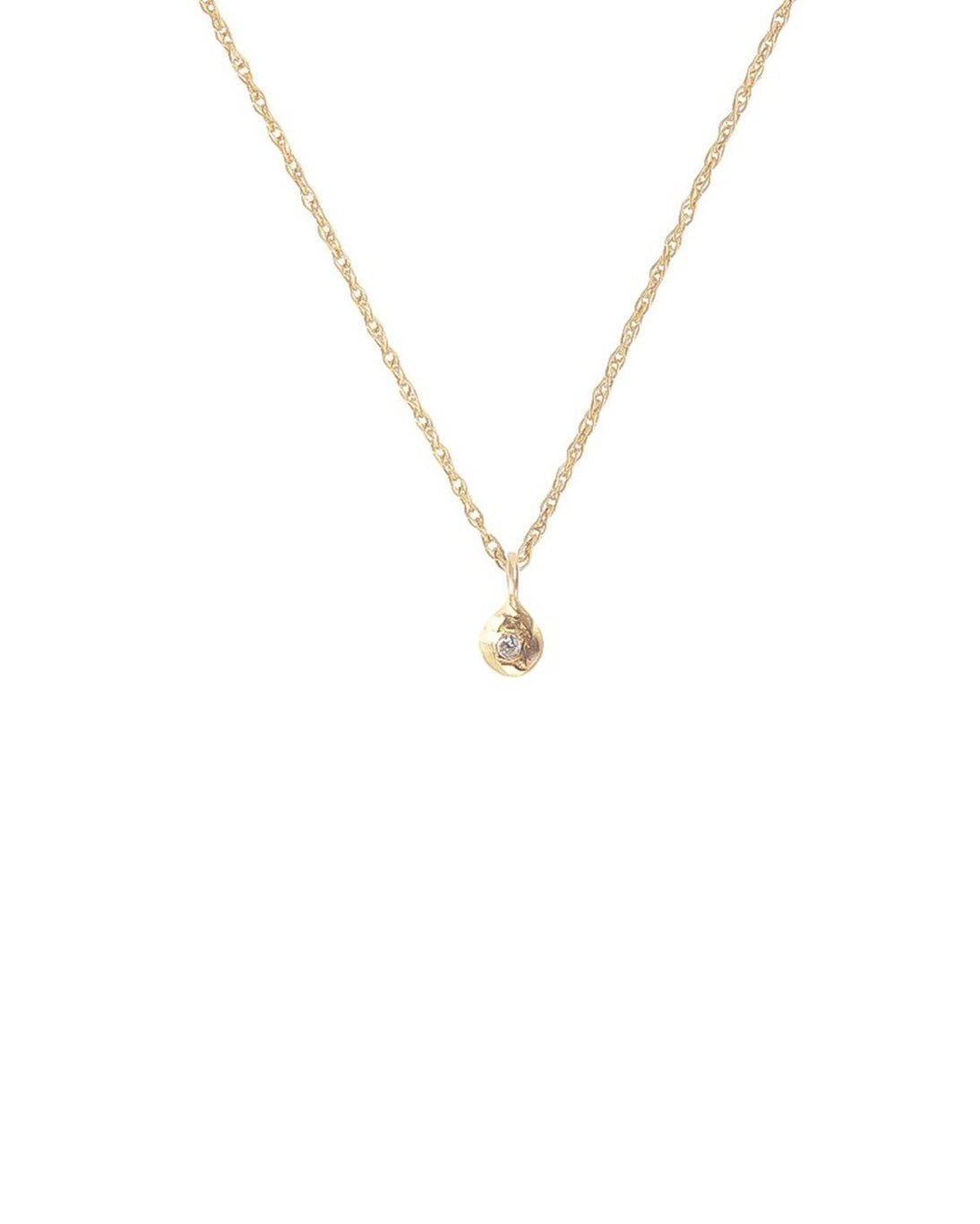 Solid Gold Diamond Necklace- Natural Diamondlacee alexandraNecklace