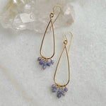 Tanzanite Teardrop Hoop Earring #1451James & JezebelleEarrings