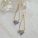 Tanzanite Teardrop Hoop Earring #1451James & JezebelleEarrings