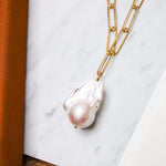 The Always Pearl Necklace - Flame BallZiabirdNecklace