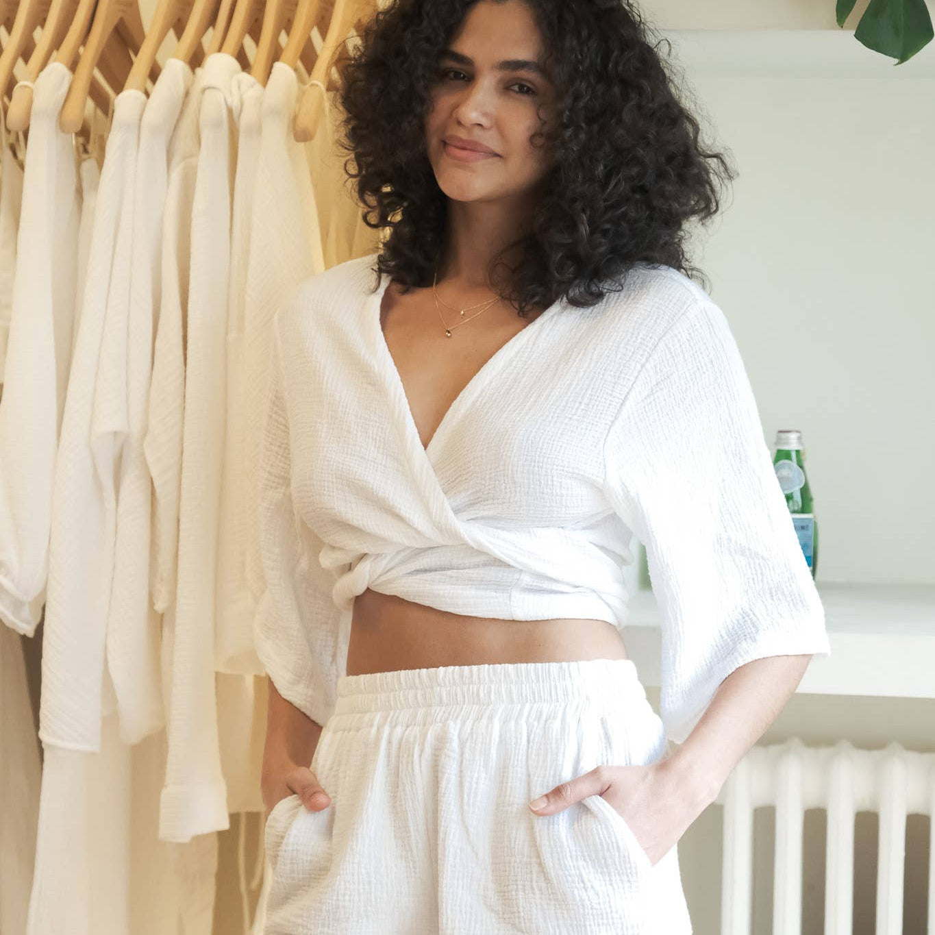 The Bali Wrap Top - WhiteThe HandloomShirts & Tops