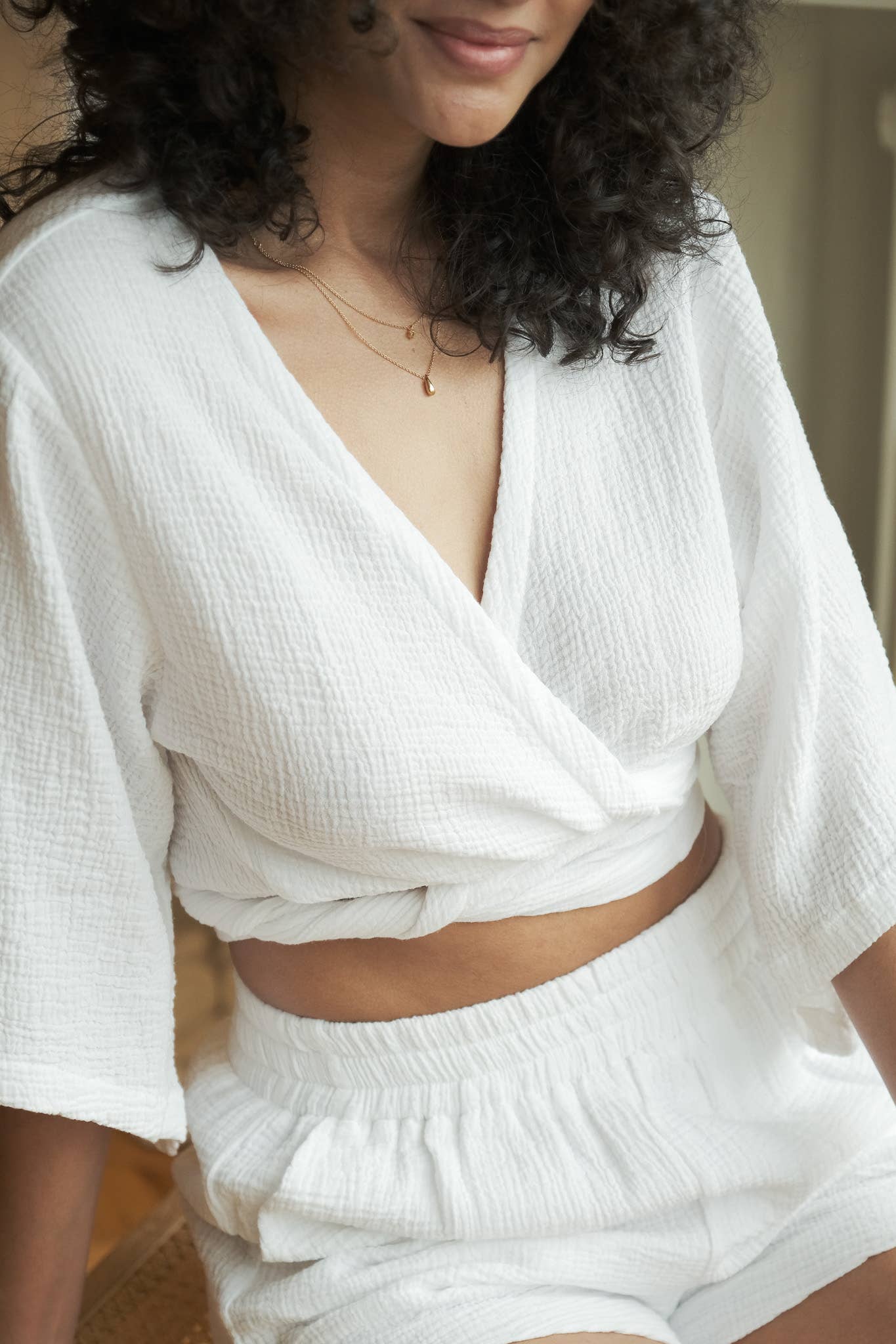 The Bali Wrap Top - WhiteThe HandloomShirts & Tops