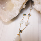 Tiny Gem & Moonstone Necklace #5240Michelle PresslerNecklaces