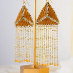 Triangle Chain Fringe Earring - Yellow JadeDebra PyeattEarrings