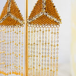 Triangle Chain Fringe Earring - Yellow JadeDebra PyeattEarrings
