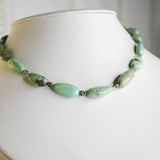 Turquoise and Apatite Necklace (18kt clasp) #7123James & JezebelleNecklace