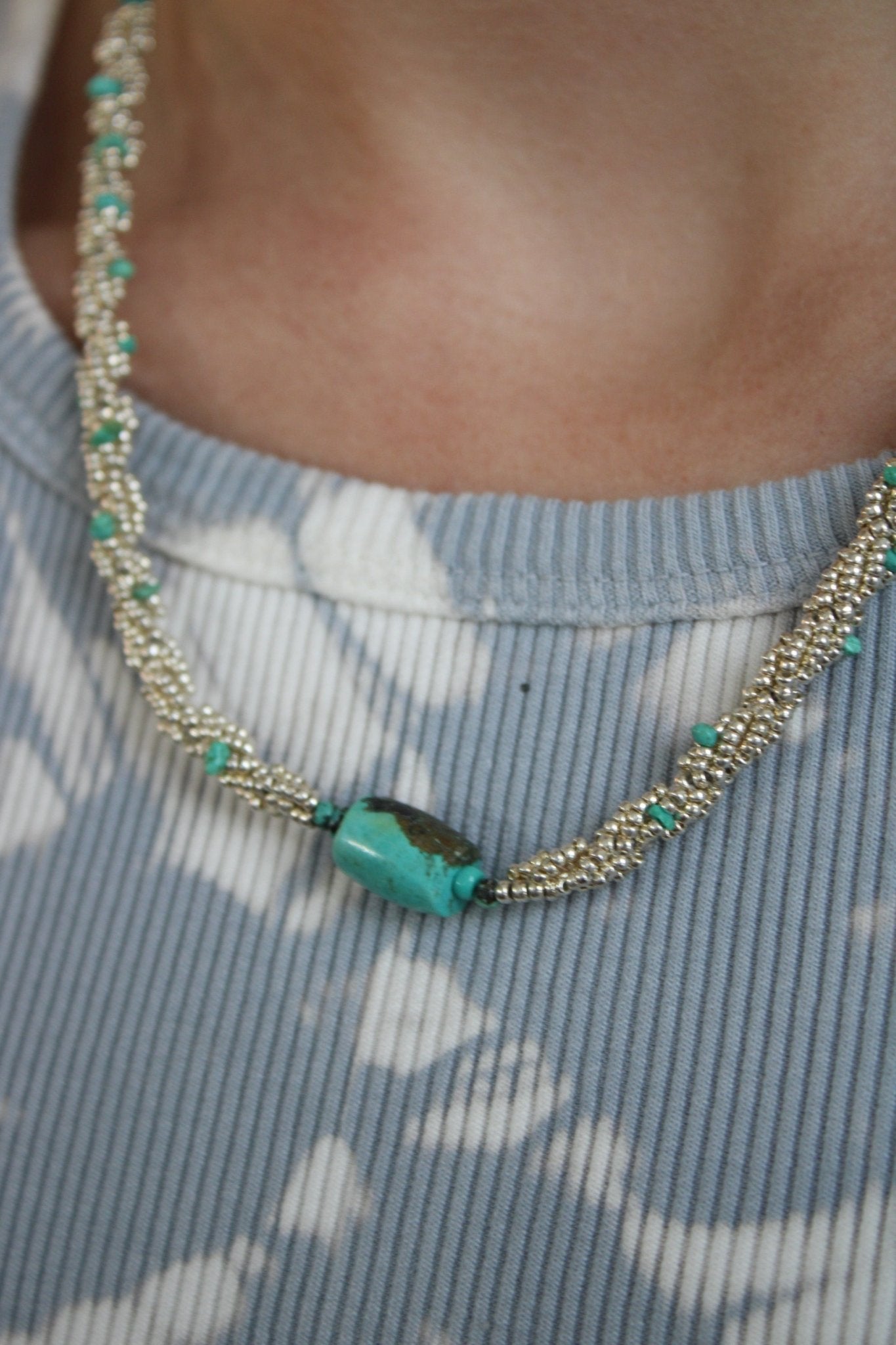 Turquoise and Sterling SilverDebra PyeattNecklace