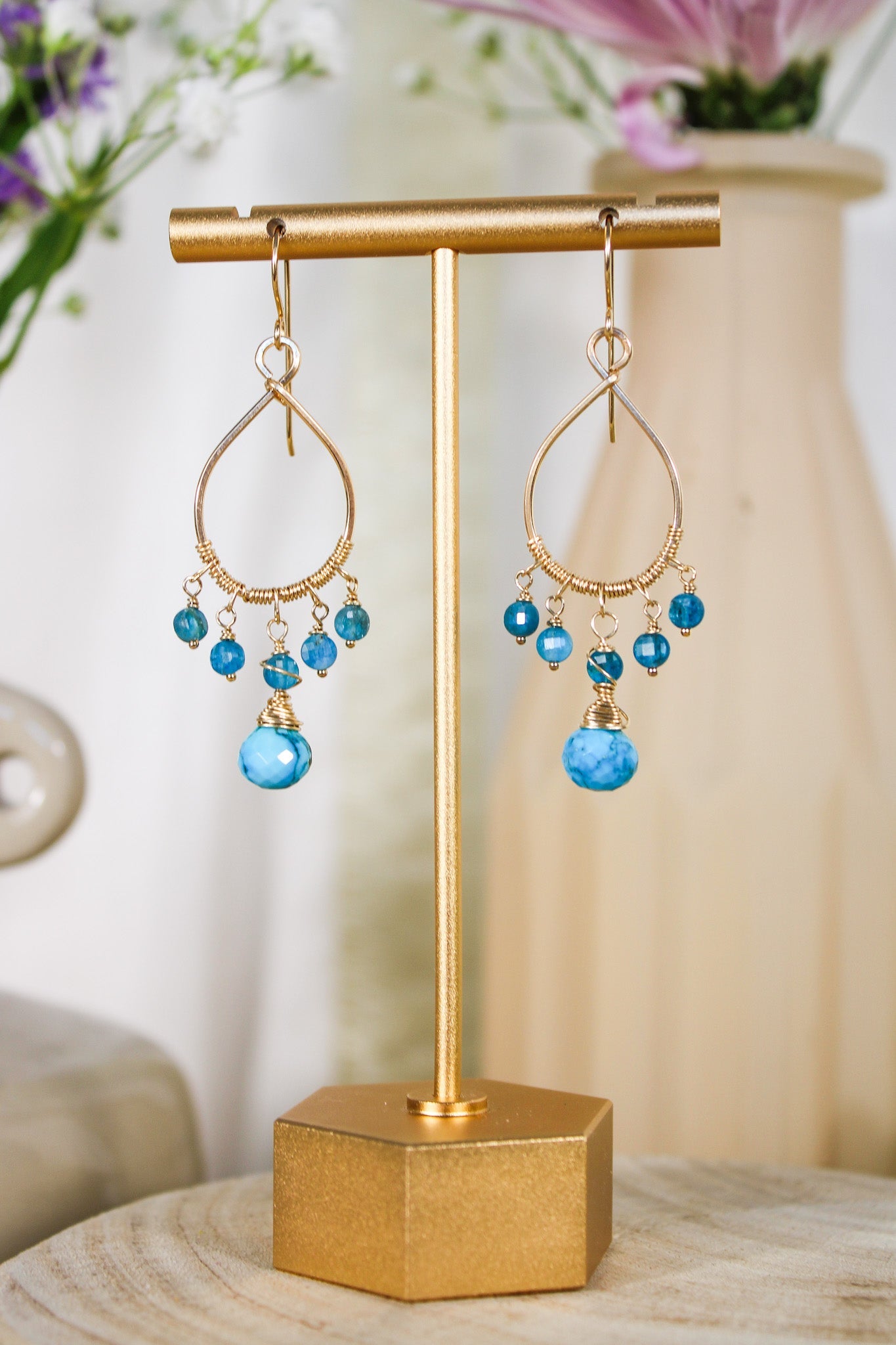 Turquoise & Apatite Earrings #1403James & JezebelleEarrings
