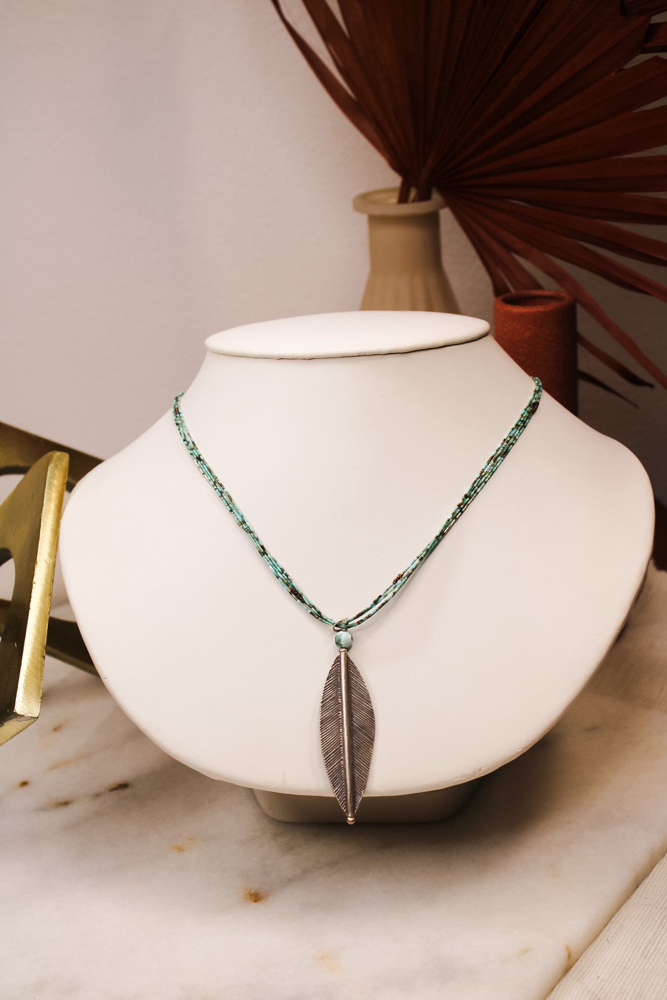 Turquoise & Heishi Necklace #6058ChipitaNecklace