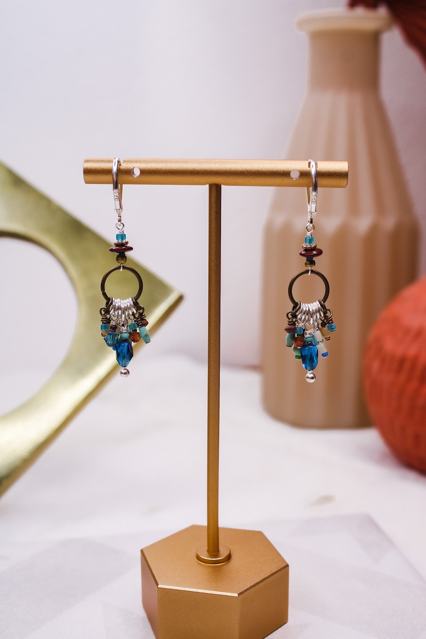 Turquoise & Topaz Earrings #5260ChipitaEarrings